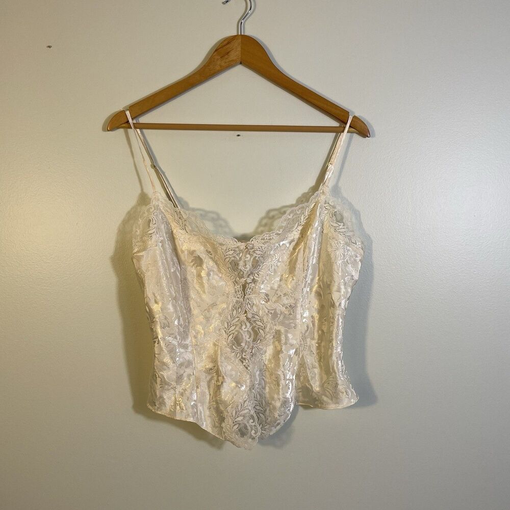 Victoria's Secret Vintage 1990's Gold Label Lace Lingerie Tank Top Size Medium